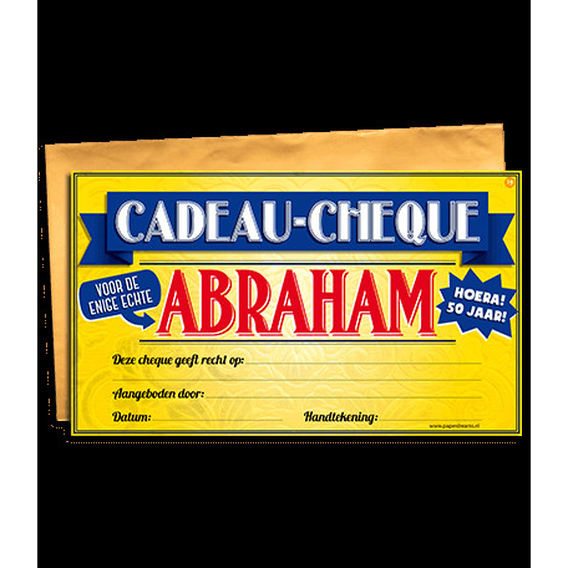 Gift Cheque Abraham