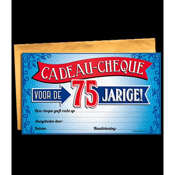 Gift Cheque 75 jaar