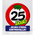 Wenskaart 25 jaar verkeersbord