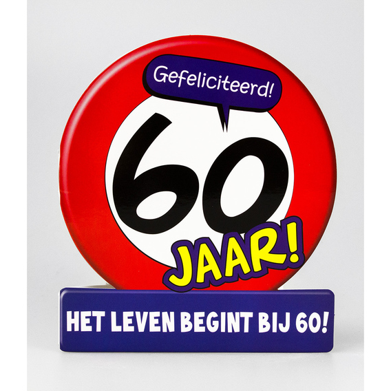 Wenskaart 60 jaar verkeersbord