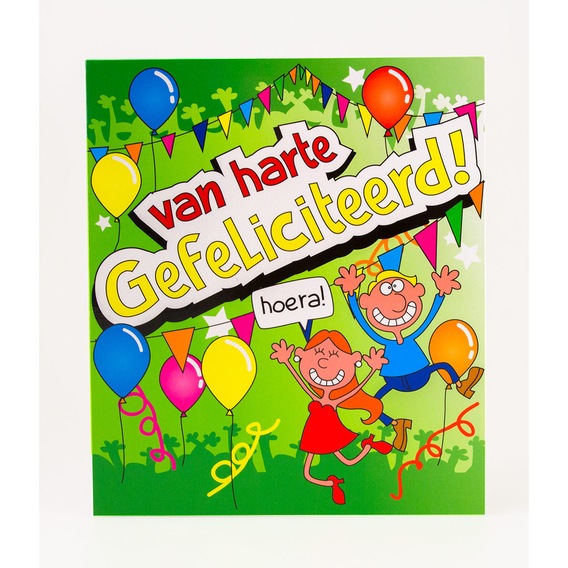 Wenskaart Van harte gefeliciteerd