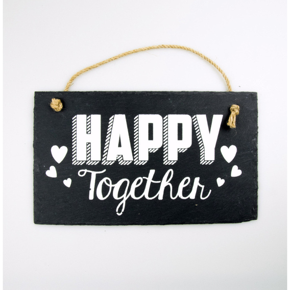 Stone Slogan Happy Together