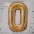 Cijferballon 0 Goud