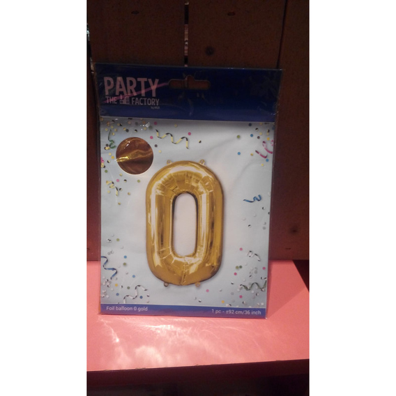 Cijferballon 0 Goud