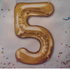 Cijferballon 5 Goud