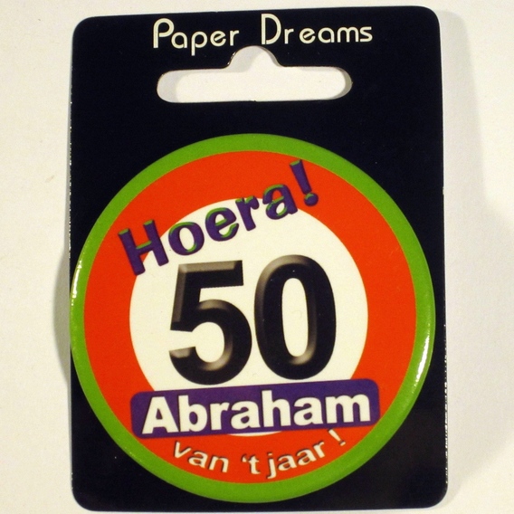 Button Hoera 50 Abraham