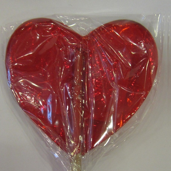 Lolly rood hart groot