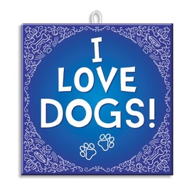 Slogan Tegel I Love Dogs