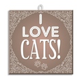 Slogan Tegel I Love Cats