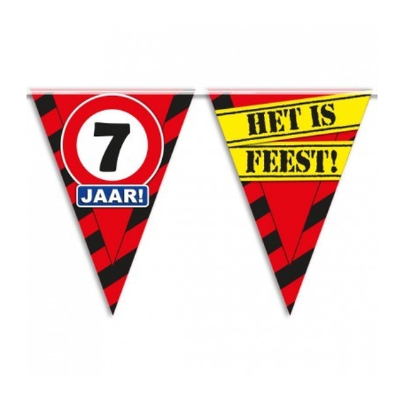 Party vlag 7 jaar