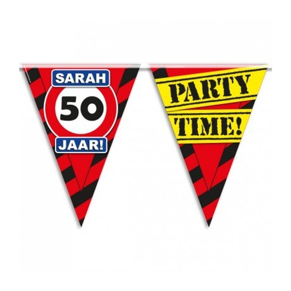 Party vlag 50 jaar Sarah